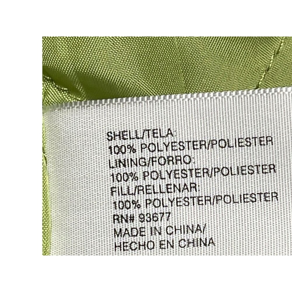 SB Active Bright Green & Black Hooded Winter Jacket Large 100% Polyester Quilte - Picture 4 of 15